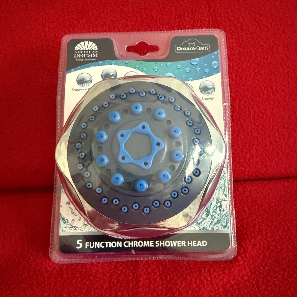 Dream Bath Over Sized High Pressure 5 Setting Rain Fall Anti-clog Shower Head 3.